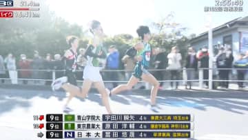 【箱根駅伝】青山学院大学　3区宇田川瞬矢で8位に浮上　先頭とは3分16秒差に広がる　5区にはエース黒田朝日