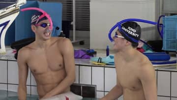 「今年は殻を破る」パリ五輪銀・松下知之が日本新を誓う「突き抜ける存在になりたい」東洋大・水泳部が新年初練習を公開