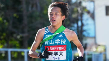 【箱根駅伝】「最低限の区間新を達成できてうれしい」　青山学院大・塩出翔太が区間新記録で3年連続8区区間賞