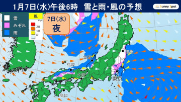7日(水)再び関東など雪の可能性　仕事始め・今週の天気は？【週間天気】
