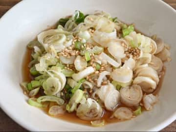 メイン食材ひとつ！長ねぎのごま油がけ