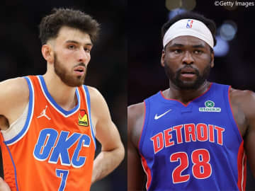 12月の月間最優秀守備選手賞にサンダーのホルムグレン、ピストンズのスチュワートが選出