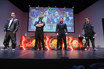 【新日本】IWGPジュニア次期挑戦者決定戦は“DOUKIゲーム”！ 王者は欠席も「SSS評価」のSHOを激推し、デスペラード、石森、藤田は「SHO狙い」で一致団結！？