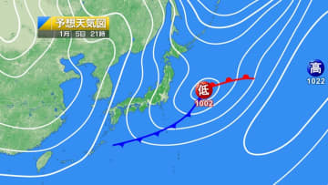 今日5日・明日6日の天気予報　北日本や北陸～山陰は雪エリア広がるが明日午後は小康状態へ！明日は寒さ戻り北日本は極寒に