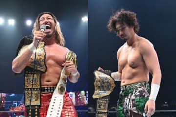 【新日本】辻陽太、IWGP世界ヘビー初戴冠！ TAKESHITAを逆エビ葬で二冠王に「このセルリアンブルーのリングは世界最高だ！」歓喜の直後にジェイク・リー襲撃で衝撃の幕切れ