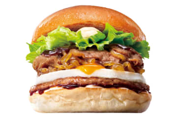 ロッテリア「とろたま牛すき焼きバーガー」発売。クセになる旨辛/ボリューム満点の倍盛も