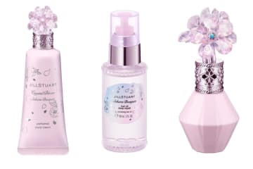 ジルスチュアート「桜の香り」26年春コスメ、“八重桜”のクリスタル輝く香水＆ヘアオイルなど