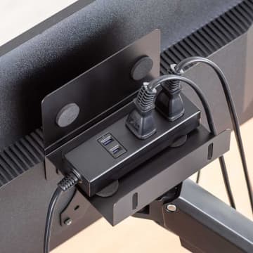 モニター裏に周辺機器を収納できるVESA対応ホルダー「100-VESA011」、サンワサプライが発売