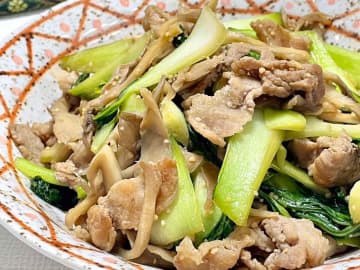 食材3つでパパッと！「まいたけとチンゲンサイの豚肉中華炒め」
