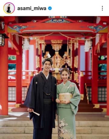 「お二人とも本当に素敵」神戸10番のモデル妻が和装２ショット公開！「ゆるやかなサコの笑顔にほっこり」など脚光