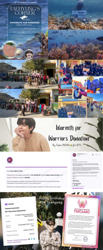 BTS・V、誕生日に“善行リレー”が拡大！世界中のファンが寄付活動を展開