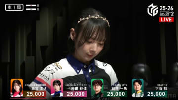 「お姫様」と大絶賛 現役モデル・岡田紗佳が“サクラ・カチューシャ”で華やか入場「キラキラ」「スタイル良すぎ」／麻雀・Mリーグ