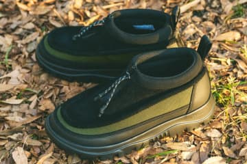 シャカのファスナー付きシューズ「ジップモカシンブーティEX」にブラック×ミリタリーの新色