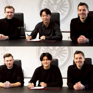 「神代君いた！」「一気に雲の上の人になった」ドイツ強豪でついに！ 日本人トリオが揃って登場のトレーニング動画が反響「本当にエグい」