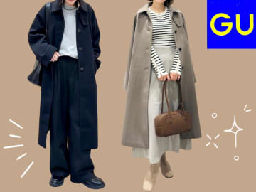 「軽い着心地」「機能性も◎」って！【GU】足元まで暖かい♡「上品ロングコート」