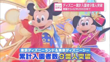 東京ディズニーランド開園から42年266日　東京ディズニーシーと合わせて累計入園者9億人突破
