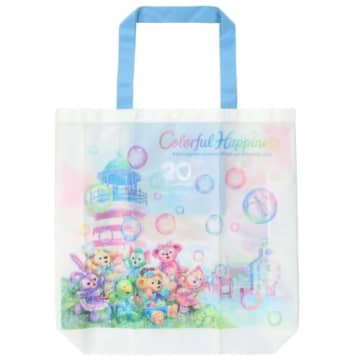 ダッフィー20周年のエコバッグ　ダッフィー＆フレンズ全員をプリント