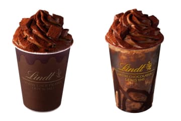 リンツ26年バレンタイン“カカオ70％チョコレート”使用の濃厚ショコラドリンク、自家製生チョコ乗せ