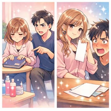 「美容代、無駄じゃない？」と節約を強いる夫。だが、夫の植毛費用を見ながら放った一言に赤面【短編小説】