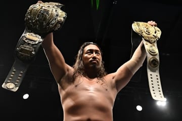 【新日本】辻陽太が「IWGP世界ヘビー」解体＆「IWGPヘビー」復活を宣言！ 棚橋社長も“第87代”と認定　ジェイク・リーの挑戦表明は「現状、認めない」