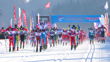 中国・吉林省長春市でクロスカントリースキーの国際大会