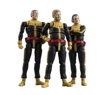 可動フィギュア「G.M.G. COLLECTION」よりジオン公国軍の「黒い三連星」ガイア、オルテガ、マッシュが登場