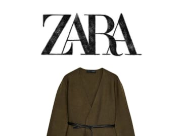 【ZARAのカーキ色】がおしゃれ！ キュッと結んでメリハリ感♡「40・50代向けカーデ」