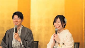 ボイメン・辻󠄀本達規＆松井珠理奈、2人で結婚会見「もしかしたらキャンプ婚なのかな」　プロポーズはいいふろの日