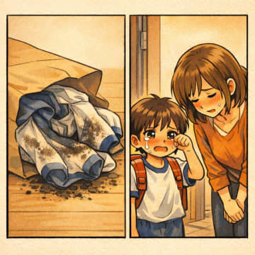 「子供の借りてた服、ありがとう！」と泥だらけの服を返す失礼なママ友。後日、謝罪しに来たワケ【短編小説】