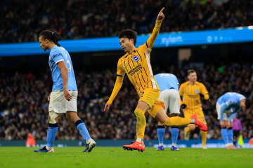 三笘薫がドンナルンマ攻略の会心ゴール。ブライトン、マンチェスター・Cから勝点1を獲得