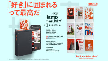富士フイルム、新チェキスマホプリンター「instax mini Link＋」発売。細かい文字も鮮明、「Design Print」モード搭載