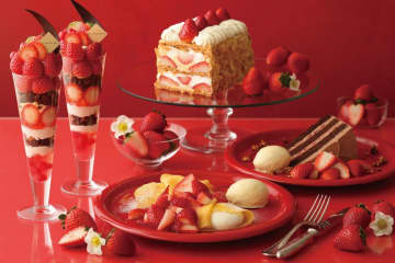 キハチ カフェ「ナポレオンパイ」が苺パフェに！”苺尽くし”のアフタヌーンティー＆ケーキ