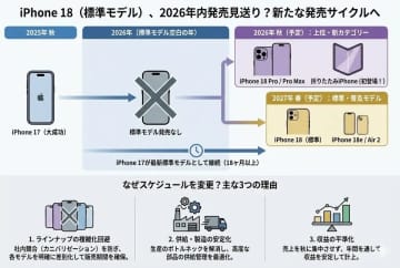 次期iPhone 18標準モデル、発売時期を変える妥当な理由。
