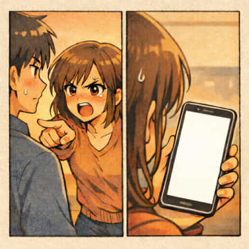 「スマホ、見せてよ。隠し事？」としつこい彼女。見せた瞬間に彼女が真っ青になった理由とは【短編小説】