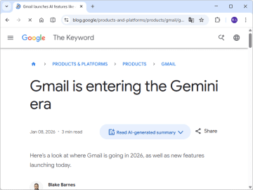 「Gmail」は「Gemini」の時代に ～AI概要、メール作成支援、AI受信箱などの新機能が導入へ／まず米国の英語ユーザーに