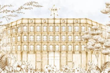 「ディオール バンブー パビリオン」カフェ併設コンセプトストアが代官山に、黄金の竹が彩る庭園付き建築