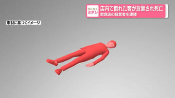 店内で倒れた客が放置され死亡　飲食店の経営者を逮捕