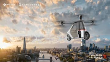 空陸両用電動バイク「Skyrider X1」発表。最適ルートを自動設定、自律飛行が可能とうたう