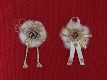 ふわふわが可愛すぎて、、、、ブローチを作りました～