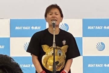 【多摩川ボート・ヴィーナスＳ】寺島美里　半袖Ｔシャツ姿で意気込み「元気いっぱい優勝目指して」