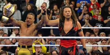 【ＷＷＥ】中邑真輔が王座奪還に失敗　カーメロと死闘でファン魅了…試合後はノーサイド