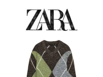 ガバッと着るだけでOK！【ZARA】40・50代が即こなれる♡「アーガイル柄セーター」