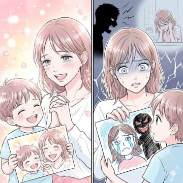 「子供のために離婚はしない」と耐えていた私。だが、息子が描いた家族の絵を見て離婚を決意【短編小説】
