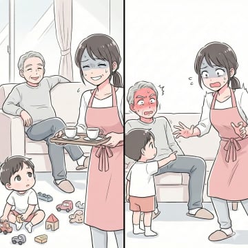 「孫の顔が見たいだけ」とアポなし訪問する義父。だが、孫の悪意ない一言で来る頻度が減った理由【短編小説】