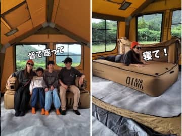 テントが一気にリビング化！即完売した“3WAYソファベッド”が快適すぎた