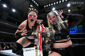 【スターダム】H.A.T.E.がゴッデス王座V4！ ナツコ＆琉悪夏、挑戦者の奇襲を返り討ちにし「正月ボケしてんじゃないの？」と酷評