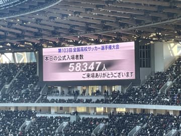 高校サッカー選手権決勝、第81回大会以降の最多来場者数は前回大会の5万8347人
