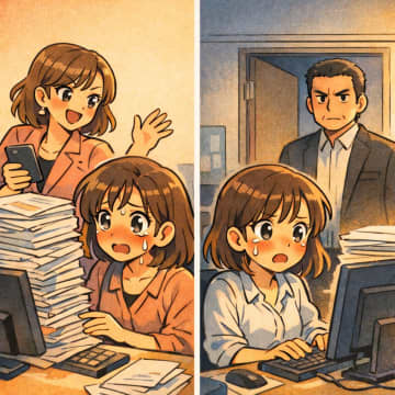 「勉強のために任せるね！」と仕事を押し付ける教育係の先輩。だが、出張から帰ってきた上司にバレた結果