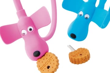 子どもの自転車の番犬に！ クッキーが鍵になっている犬の顔の「自転車用ロック」【こどモノ2月号】