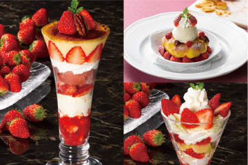 ”ファミレス史上最高傑作” ロイホの苺スイーツ、第1弾は名物「苺のブリュレパフェ」など4品